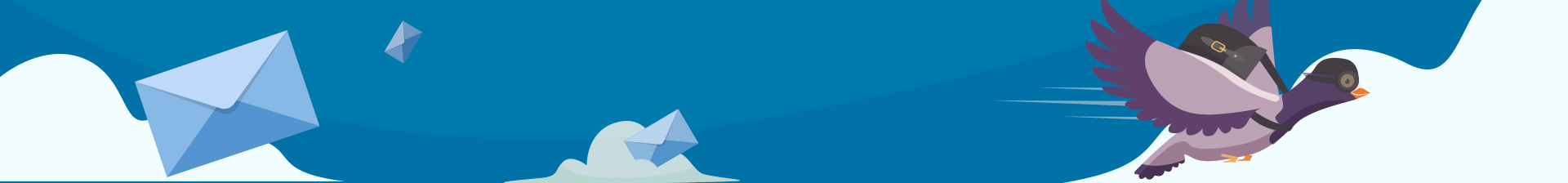 Private email hosting with a messenger bird image